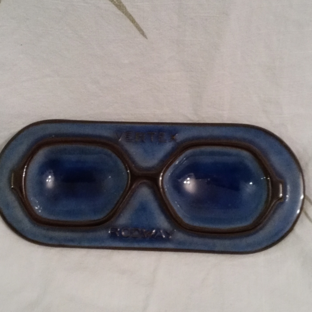 Vertex Rodway blue eyeglass holder ceramic